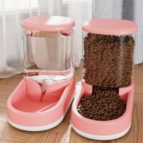 Dog Water Dispenser Cat Automatic Feeder Dog Water Feeder Cat Drinking Water Flow Water Unplugged Kettle Pet Supplies rožinė