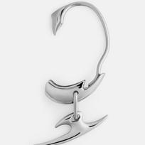 Cyberpunk Hip Hop Unisex Ear Clip Gothic Punk Silver Color Dagger Earless Piercing Couple Earrings Accessories Jewelry Eardrop white