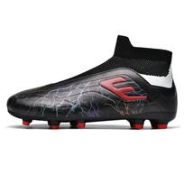 Football Shoes 36-45Unisex Football Boots High Top Professional Training Football Shoes Long Spike Youth Football Shoes 36 juoda