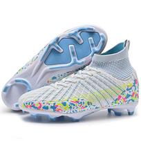 Football Shoes 34-45 Unisex Football Shoes Large  Football Shoes Men's Training Special Children's Long Nails   Children Game Training Football Boots 35 balta