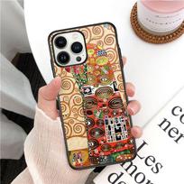 funda kissing Gustav Klimt Tree Life Phone Cover For iphone 14pro 11pro 12 13pro max 5s 6s xs 7 8plus SE xr 12mini Coque Cases Iphone 5 5S brown