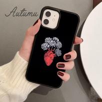 Flower Heart Phone Case for iPhone 11 12 13 14 Pro Max mini X XR XS SE 2020 5 6S 7 8 Plus Samsung Galaxy S21 S22 Cover shell iPhone 5 5s SE