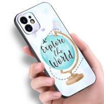Funny Travel Map Phone Case For Apple iPhone 14 13 12 Mini 11 Pro Max 7 8 XR X XS 7 8 Plus SE 2020 2022 Black Soft Cover iPhone 14