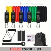 Fitness Resistance Rubber Band Yoga Elastic Band Upgrade Training Bar Set  Pilates Training Exercise Fitness Equipment Pull Rope gray