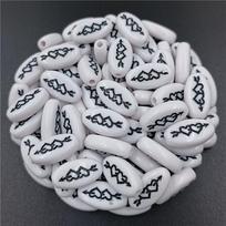 10Pcs Ellipse Plane Necklace Bracelet DIY Diy Handmade For Jewelry Making Spacer Alphabet Beads 10pcs  beads juoda