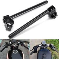 Universalus motociklo 7/8 colių vairo užsegimas 31–51 mm šakės vamzdis juodas, skirtas Cafe Racer 37mm