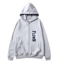 Korean Flown Style Harajuku Retro Flown Printed Zip Hoodie Sweater Men Women Loose Bf Style Couple Long-Sleeved Pullover Clothing S