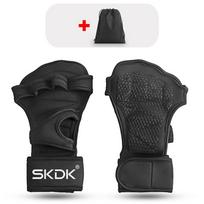 Weight Lifting Fitness Gloves with Wrist Wraps Silicone Gel Full Palm Protection Gym Workout Gloves Power Lifting Equipment XL juoda