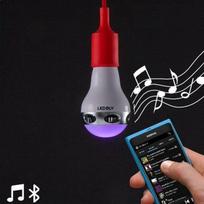 Garsiakalbio lemputė su nuotoliniu būdu valdoma daugiaspalve Bluetooth lempute