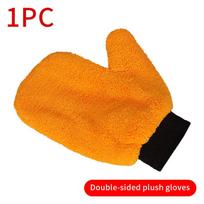 Microfiber Car Washing Mitt Ultra Absorbent Cleaning Gloves Car-Detailing Double-Side Wet/Dry Mitt Car Wash Accessories
