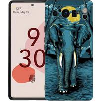 Animal Elephant Creative Phone Case For Google Pixel 8 7 6 Pro 6A 7A 5G Soft Silicone Shockproof TPU Black Cover Fundas Pixel 6A