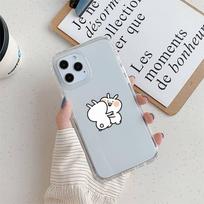 Cute Usagyuuun Rabbit Phone Case For iPhone 11 12 Mini 13 14 Pro XS Max X 8 7 6s Plus 5 SE XR Transparent Shell iPhone14ProMax
