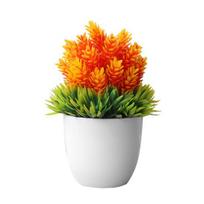 Artificial Potted Plant Fake Bonsai Table Simulation Decor for Home Office Hotel oranžinė