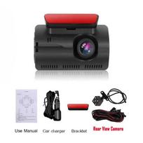 3 colių IPS Sceen 3 Records automobilinis DVR plataus kampo priekinis + galinis + vidinis trijų objektyvų paslėptas vairavimo įrašymo įrenginys Parkavimo stebėjimas Naktinio matymo prietaisų kamera front+ rearview