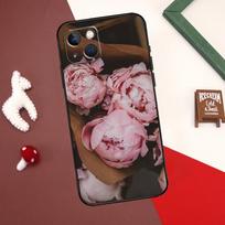 Bijūnai Gražaus Gėlės Dangtelis iPhone 12 11 13 14 15 Pro Max 12 Mini 7 8 Plus X XR XS Max SE 2020 Telefonui iPhone 11Pro MAX pink