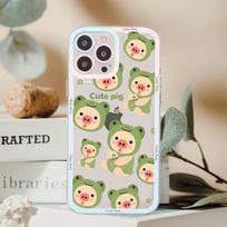 Cute Cartoon Pig Phone Case For Redmi 7 8 9 A For Redmi Note 5 7 8 9 10 11 Pro Max 4G 5G Funfas redminote94g white