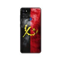 Black tpu Case For Samsung Galaxy A50 50S A30S A10 A01 A11 A21S A31 A41 A51 A71 M21 M30S S10 LITE Cover Angola flag Samsung M30S