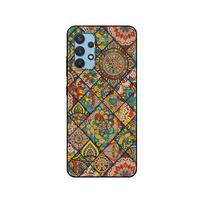 Black tpu Case For Samsung galaxy A12 A22 A32 A42 A52 A72 4g 5g S21 PLUS ultra back cover 3D Emboss Vintage Retro Lattice Flower Samsung A12 4G gray