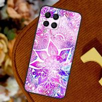 Indijos gėlių chna mandala, skirta Samsung Galaxy M33 M53 M13 M20 M11 M31 M51 M15 M55 M12 M32 M52 M14 M34 M54 M30s dėklui Samsung M55 brown