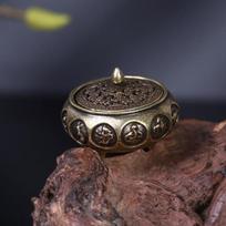 Smilkalų degiklio žalvarinis smilkalų stalo ornamentas, laikiklis, pagaliukų laikiklis svetainei gray