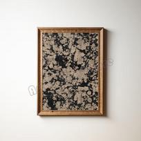 Dark Moody Botanical Abstract Floral Pattern Line Leaf Flower Poster Canvas Painting Wall Art Pictures Nordic Home Room Decor 21x30cm No Framed