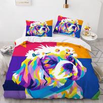 3D Animal Bedding Set Microfiber HD Printed Down Duvet Cover Pillowcase 2/3pcs King Queen Double Bed Cover Baby 100x135cm multi