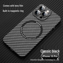 „iPhone15“ anglies pluošto magnetinis seifo dėklas su objektyvo plėvele, visiškai apsaugančiu nuo kritimo. 14 Pro