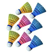 3/4 / 8 vnt LED badmintono šaudykla, ilgai išliekanti naktį matoma nailoninė švytinti šaudykla, atspari vėjui apšvietimas badmintonas naktiniam žaidimui 8pcs