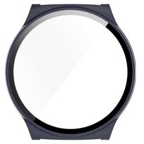 PC Case with Tempered Glass Film for Solar Lite R001 Protector Cover Watch Screen Protect Film Watch Housing Shell mėlyna
