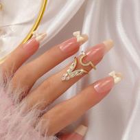 GemChic Women's Ring Female Light Luxury Geometric Personality Index Finger Ring Fashion Opening Adjustable Ring Birthday Christmas Jewelry Gift auksas