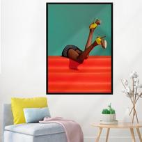 Figure oil painting model long legs up feet art canvas painting living room corridor office home decoration mural No Frame 21*30cm No Frame white