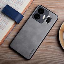 Dėklas skirtas Realme GT 3 GT2 Pro funda lengvas šilkinis jausmas, pirštų atspaudams atsparus patvarus matinis odinis dangtelis realme gt3 dėklui Realme GT3 šviesiai pilka spalva