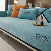Siuvinėtos raidės Sofa užvalkalai Mada Sofa rankšluostis Prabangus vienspalvis Šeniliniai Universalūs Neslystantys Sofa užvalkalai Svetainei 45cm pillowcase 1pcs dangaus mėlyna spalva