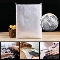 Disposable Hair Dye Shawl Haircut Hairdressing Oil Plastic Wrap Barber Shop Perm Dyed Hair Shawl Wrap 90*130cm 50pcs gray