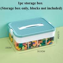 1pc Children's Block Organiser, Large Capacity Parts Organiser with Mountable Block Carrying Lid 1pc žalia