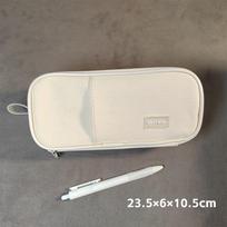 Student Cute Pencil Bag Button Canvas Cord Cloth Stationery Bag School Supplies Large Capacity Storage Bag DIY Children Pen Case balta
