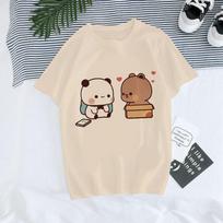 Kartoniniai grafiniai marškinėliai Mieli Bubu Dudu marškinėliai Y2k 90s Manga marškinėliai Moterys Vyrai Juokingi Marškinėliai Gotikiniai Harajuku Tees Viršūnės S juoda