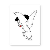 Triptiko paveikslas, minimalistinis, abstraktus, linijinis menas, drobė, paveikslas namams, mada, moters veidas, sienų plakatai, be rėmelio 21*30cm No Frame