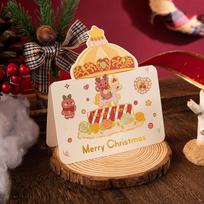 Kalėdinės karštu folijavimu dekoruotos sveikinimo atvirutės dovanoms, retro atvirutės kepiniams, mažos atvirutės dovanoms, palinkėjimai A*10PCS