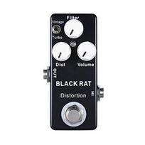 Mini Distortion gitaros pedalas su True Bypass Classic ir T-Turbo Rat Distortion Mini Size gitaros efekto pedalu black