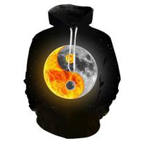 New Cool Water Fire Y2k Hoodies 3D Printed Yin Yang Gossip Men Women Children Cool Sweatshirts Fashion Boy Girl Kids Pullover 6XL black