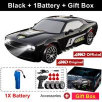 Naujas 4WD nuotolinio valdymo automobilis RC Drift GTRPRO High Speed ​​Model AE86PRO LED su šviesomis Lenktynių sportiniais žaislais Dovana suaugusiems berniukams mergaitėms vaikams 1 battery juoda