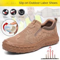 Labor Insurance Shoes, Men's Anti-smash and Anti-puncture Safety Shoes, Workshop Construction Site Work Shoes 36