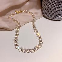 Korėja Choker karoliai Inkrustuoti Pearl Necklace Moteriški papuošalai