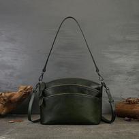 Natūralios odos pečių krepšiai moterims Vintažinio dizaino Crossbody Bag Moteriškos rankinės 26cm*21cm*10.5cm kava