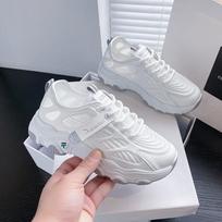 Nauji Moteriški Kedai Vasariniai Tinklelio Kvėpuojantys Bėgimo Batai Balti Madingi Laisvalaikio Batai Studentams Kvėpuojantys Sportiniai Batai Moterims 40 white