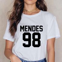 Shawn Mendes Juokingi marginti marškinėliai Moteriški Harajuku Ullzang madingi marškinėliai 90-ųjų grafiniai juokingi spaudiniai 3XL balta