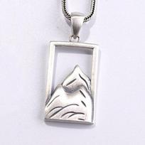 Vintage  S925 Sterling Silver Matte Thai Silver Pendant Couple Money Jewelry Eachother Necklace Pendant Engagement Jewelry New