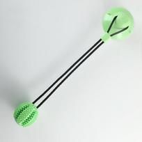 Interaktyvus šuns kramtukas su siurbtuku, skirtas šuniukų dresūrai, skanėstams, maistui dalyti, dantų šepetėlis, virviniai žaislai šunims S (Ball 5cm) žalia