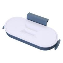 Garbage Rack with Lid Odor Control Easy Installation Cabinet Edge Secure Bag 1 tamsiai mėlyna spalva